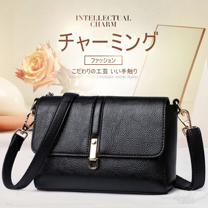 【牛革ショルダーバッグ】チャーミング 専門の手縫い糸の製作 柔らかい素材 しわにならなく、磨耗に耐える シンプルなデザイン 色々な小物を全て収納 機能パーティション