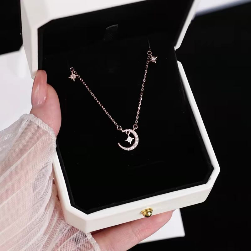 925純銀 ムーンネックレス