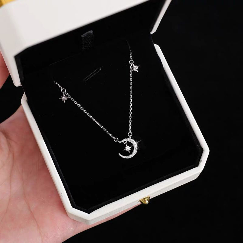 925純銀 ムーンネックレス